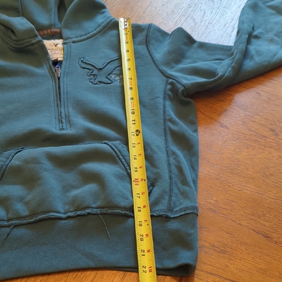 American Eagle Outfitters Blue Half-Zip Hoodie Soft Grudge Streetwear - Picture 6 of 9